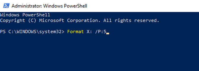 Windows PowerShell का उपयोग करके एक HDD मिटाएं