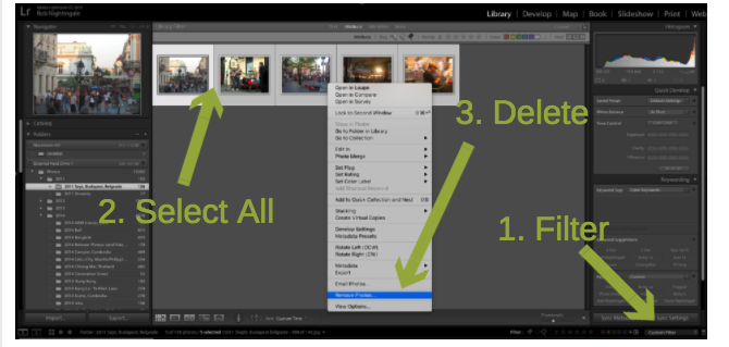 फ़ोटो लाइटरूम को हटाएं