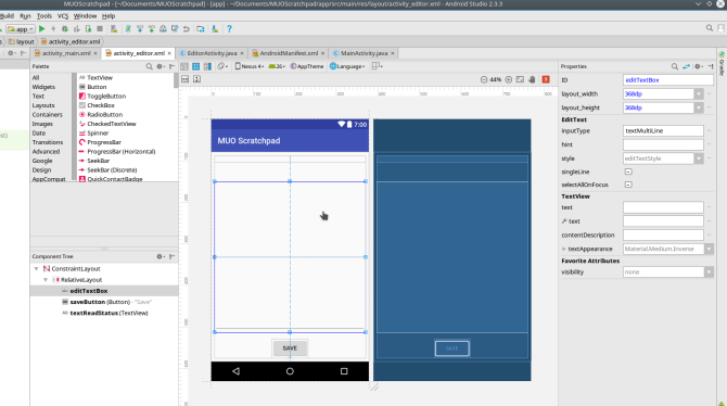 android app androidstudio स्क्रीन 2 लेआउट बनाएँ