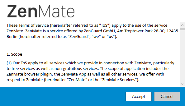 ZenMate VPN समीक्षा: आपकी गोपनीयता पर ध्यान देना ZenMate समीक्षा सेटअप शर्तें